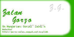 zalan gorzo business card